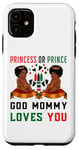 Coque pour iPhone 11 Princesse noire ou Prince God Mommy Loves You Baby Shower Maman