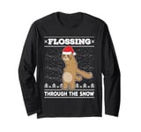 Flossing Through The Snow Sloth Ugly Christmas Sweater Floss Long Sleeve T-Shirt