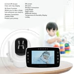 (UK Plug) Wireless Baby Monitor Temperature Display Long Range Night