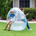 Bubble Ball Leksak för vuxna Barn, Uppblåsbar Vattenboll Kul Sommar Strand Trädgårdsboll Mjuk Gummiboll Utomhusspelspresent Blue 50cm