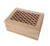 Pandecor Boîte en bois avec couvercle perforé 18 x 13 x 7,5 cm