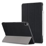 iPad Air 2020/2022/2024 / Pro 11 Fodral Tri-Fold Apple Pen Laddning Svart Black Svart