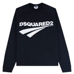 Dsquared2 Mens Sweater Logo Black - Size X-Large