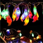 1,5 m 10 Led Halloween Kurpitsa Ghost Luurankot Bat Spider Led Light String Festivaalibaari Kotijuhlasisustus Halloween-koriste