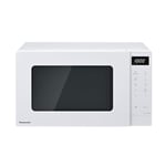 Panasonic NN-ST21QWEPG Four Micro-Ondes Solo 20L avec Plateau en Verre, 800W, Décongélation Automatique, 11 Programmes Automatiques, Affichage LED, 5 Niveaux de Puissance, Minuterie Numérique, Blanc