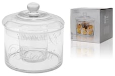 Stunning Glass Biscotti Jar Biscuit Jar Cookies Sweet Jar 2 Compartments