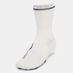 Chaussettes mi-hautes Under Armour ArmourDry™ Playmaker unisexes Blanc Quartz / Downpour Gris / Downpour Gris L