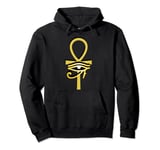 Egyptian Magic Eye of Ra with Ankh Egypt Lovers Pullover Hoodie