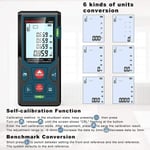 Digitaalinen laseretäisyysmittari, LM50 50 metrin digitaalinen lasermittari, pituus/pinta-ala/tilavuus/Pythagoran lause LCD-taustavalolla, IP54 (50 m)