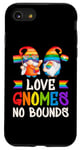 Coque pour iPhone SE (2020) / 7 / 8 LGBT, couples de nains de jardin, couleurs arc-en-ciel