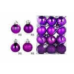 Julkula 3cm Elektroplätering Ljus specialformad boll Plastboll Julgran Purple 3cm Ball 24/S