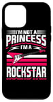 Coque pour iPhone 12 mini Je ne suis pas une princesse, je suis une rockstar, guitariste Rock n Roll