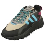 adidas Nite Jogger Winterized Mens Fashion Trainers in Black Grey - 5 UK