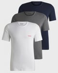 Hugo RN Triplet 3-Pack Mens T-Shirts - White - Size Large