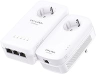 TP-Link TL-WPA8630P KIT AV1200 Adaptateur CPL Gigabit Wi-Fi AC1200 Wi-Fi (1200Mbps Wifi et CPL 1200Mbps, Clone Wifi, MU-MIMO, Contrôle des applications, 4 ports Gigabit, Plug & Play) Blanc