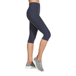 Skechers Women's Gowalk High Waisted Capri Leggings, Navy, L UK