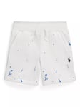 Ralph Lauren Kids' Athletic Paint Splater Print Shorts, Deckwash White