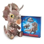 Kohl's Cares Jurassic World Triceratops dinosaur Book and Soft Plush Doll Bundle