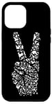 Coque pour iPhone 12 Pro Max Panneau blanc colombe paix hippie années 60 70 design rétro vintage