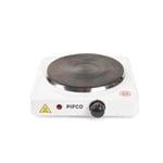 PIFCO - Single Hob Electric - Non-Slip Hot Plate Boiling Ring - 1500W, White