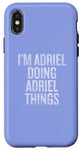 Coque pour iPhone X/XS Je suis Adriel qui fait Adriel Things Funny Vintage