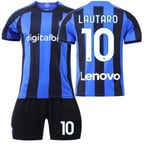 22 Inter Milan tröja  hemmaplan no. 10 Lautaro tröja XS(155165cm)