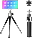 SMALLRIG RGB Video Light Kit Portable On-Camera Lighting with Mini Tripod & Cold