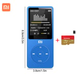 XIAOMI-Lecteur MP3,Radio FM,Bluetooth,Affichage Numérique,MultiXXL,Lecteur MP4,Baladeur Audio de Poche,Lecture de Musique - Type Blue With 16Gb