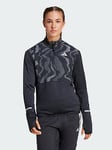 adidas Ultimate Hi Vis Reflective 1/2-Zip Top, Black, Size S, Women