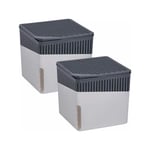 Lot de 2 déshumidificateurs Design cube Rechargeables 500g Wenko Absorbeur d'humidité, Anti moisissure jusqu'à 2 mois, Idéal jusqu'à 40m²,13x13x13