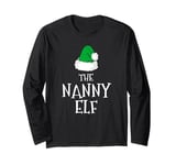 Family The Nanny Elf Christmas Matching Pajama Funny Long Sleeve T-Shirt