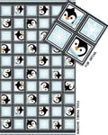 Winter Penguin Blue Cotton Quilting Fabric - 50 Individual Panels - Benartex