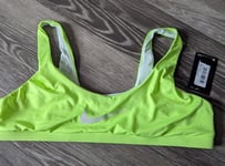 Nike Swoosh Bikini Bralette Top  Size XXL New Tags Neon Yellow Lime