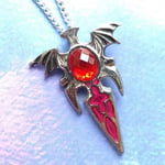 New Vampire Blood Amulet Red Pendant Necklace Children of the Night Briar Gothic