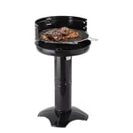 Avilia Barbecue à charbon rond "Ciotat" en acier, avec aérateur, grille en acier chromé avec 2 poignées et four pour grillades d'été, robuste et portable avec grand diamètre 50 cm