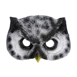 JewelryWe Masque Carnaval Venitien Hibou: Masque Demi-visage Halloween Homme Femme Hibou en PU Douce pour Déguisement Bal de Maquillage Mascarade - Cadeau ou Accessoire Halloween