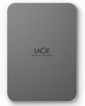 Mobile Drive 2To disque dur externe portable, USB-C 3.2,PC/Mac, matériaux recyclés, abonnement Adobe, Services Rescue, Space Grey (STLR2000400)