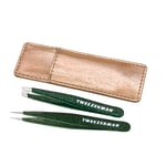 Tweezerman Enchanted Garden Mini Tweezer Set - Eyebrow Tweezers for Women and Men