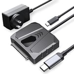 ORICO Adaptateur de câble SATA, câble USB C vers SATA III pour disque dur HDD/SSD 3,5", prise en charge UASP, avec adaptateur 12 V 2 A (S2-3CD-5)