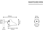 Mantis BS5 mini vägglampa matt svart