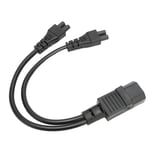 Splitter Power Plug Cord Iec320 C14 Male To Dual Iec320 C5 Female Power Cord LSO