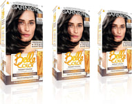 Garnier Belle Color Black Hair Dye Permanent, Natural looking Hair Colour, up to