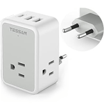 TESSAN strømplugg/adapter-US 10A med 3x230V, 2USB-A og 1USB-C