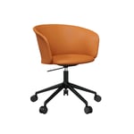 HEM - Kendo Swivel Chair 5-star Castors - Cognac Leather/Black - Skrivbordsstolar