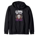 Terrifying Clown Face Killer Clown Costume Horror Vibes Zip Hoodie