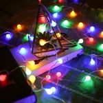 10M Ball LED String Lights Outdoor Pallo Ketju Valot Seppele Valot Polttimo Fairy Lights Party Home Hääpuutarha Joulukoristeet Valaisimet