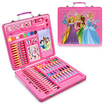 Disney Princesse Feutres Coloriage Enfants Coffret Malette Dessin Crayon de Couleurs Enfant Accessoires Peinture Coloriage Fille Kit Activites Manuelles pour Enfants