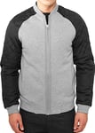 Urban Classics Men's Diamond Nylon Sweat Jacket, Multicoloured (Gry/blk 119), S