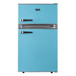 SIA RFM88PB 88L Freestanding Under Counter Retro Fridge Freezer - Blue