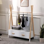 Hanging Clothes Rail Teepee Style Home Bedroom Furniture Garment Storage Unit